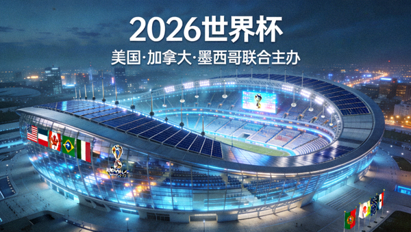2026世界杯场馆全面升级，美国加拿大墨西哥三国联合主办，科技感十足的现代化球场